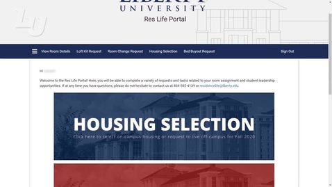 Thumbnail for Res Life Portal On-Campus Housing Tutorial