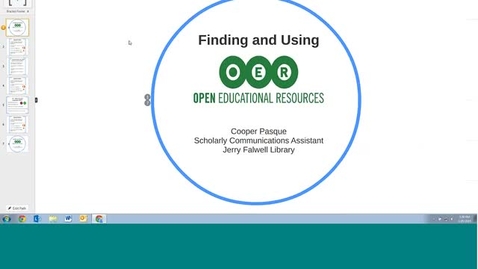 Thumbnail for entry Finding and Using Open Educational Resources