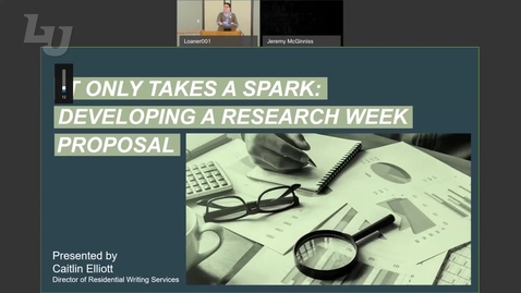 Thumbnail for entry It Only Takes a Spark: Developing a Research Week Proposal