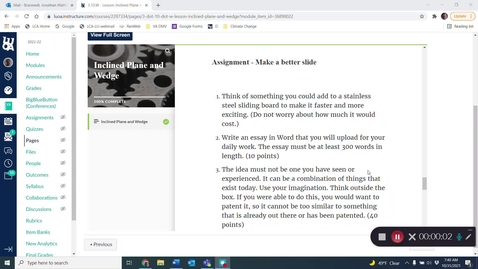 Thumbnail for SCI 0800, 3.10 W Inclined Plane and Wedge, Assignment Upload: Make a Better Slide