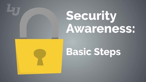 Thumbnail for Security Awarness Training: Basic Steps