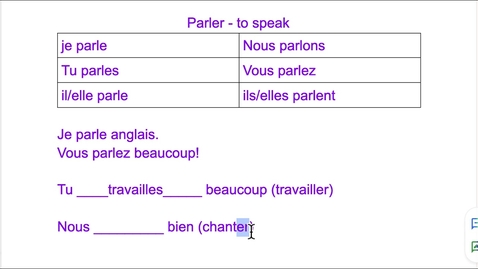 Thumbnail for entry How to conjugate -er verbs in French!