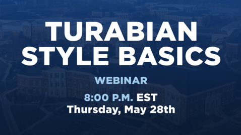 Thumbnail for Turabian Style Basics: 9th Edition