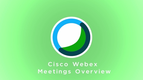 Thumbnail for Webex Meetings: Getting Started