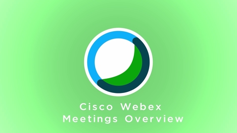 Thumbnail for entry Webex Meetings: Getting Started