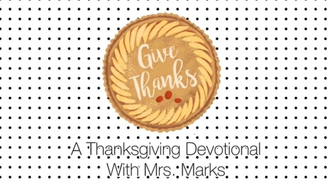 Thumbnail for K-5 Thanksgiving Devotional, Giving Thanks for God's Love