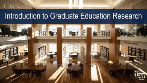Thumbnail for Introduction to Graduate Education Research