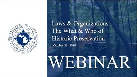 Thumbnail for Laws and Organizations: The What and Who of Historic Preservation