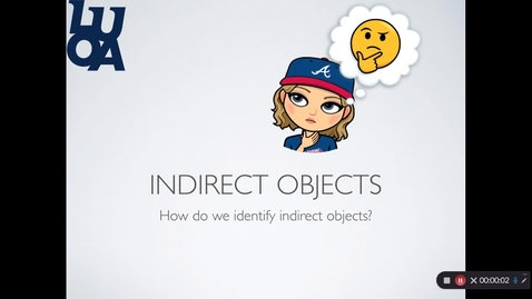 Thumbnail for entry Identifying Indirect Objects