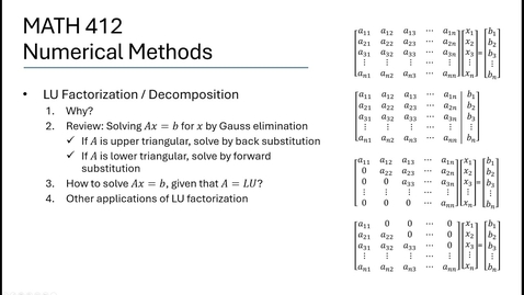 Thumbnail for LU Factorization