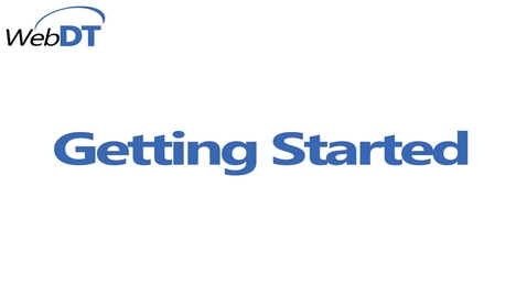 Thumbnail for WebDT Basics: Getting Started