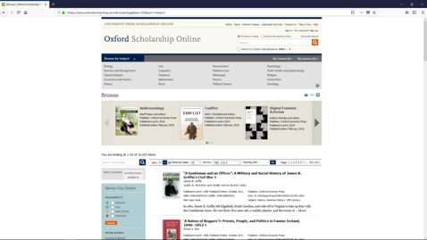 Thumbnail for Oxford Scholarship Online: Introduction