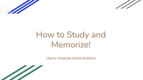 Thumbnail for entry How to Study and Memorize! 