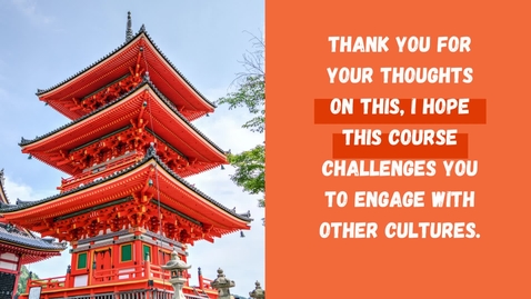 Thumbnail for Engage with other cultures.
