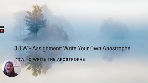 Thumbnail for entry LAN1200 Lesson 3.8.W Write Your Own Apostrophe