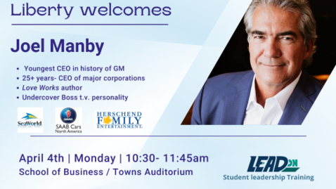 Thumbnail for Lead On with Joel Manby | Apr. 4, 10:30AM