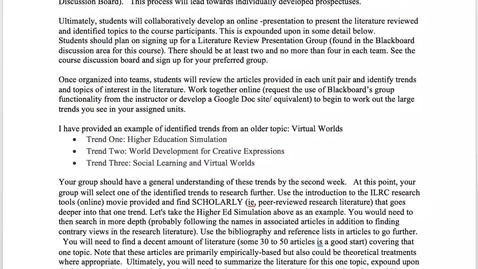 Thumbnail for EDUC 730 - Assignment Instructions - Critical Literature Review