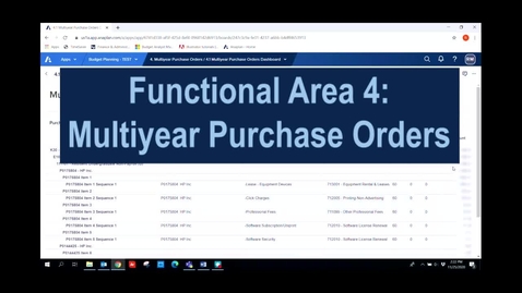 Thumbnail for entry Reviewing and editing Multiyear Purchase Orders