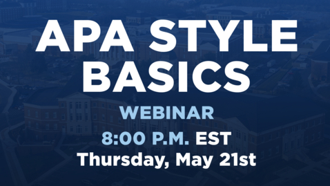 Thumbnail for APA Style Basics: 7th Edition