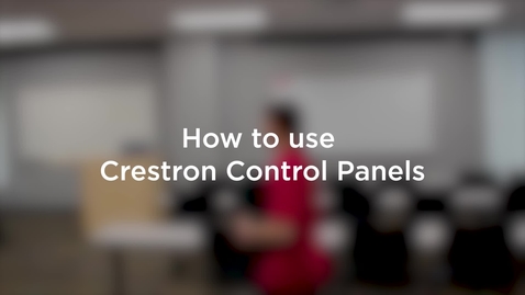 Thumbnail for entry Crestron Control Panel Training