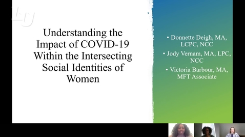 Thumbnail for entry Unerstanding the Impact of COVID-19 within the Intersecting Social Identities of Women (#23)