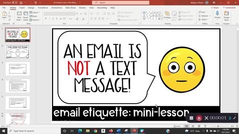 Thumbnail for entry Email Etiquitte: An Email is not a Text Message