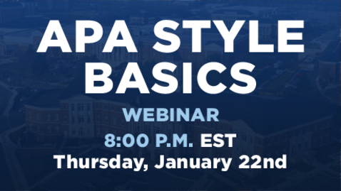 Thumbnail for APA Style Basics: 7th Edition