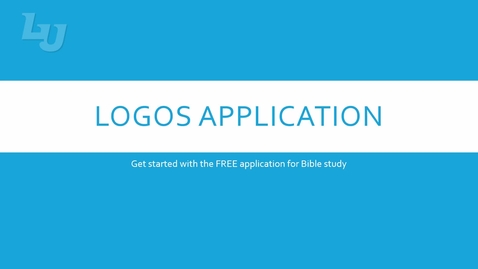 Thumbnail for entry Accessing Logos Bible Software