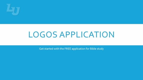 Thumbnail for Accessing Logos Bible Software