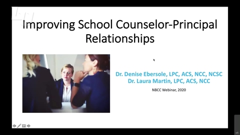 Thumbnail for entry NBCC-Improving School Counselor-Principal Relationships (Ebersole &amp; Martin, 2020)