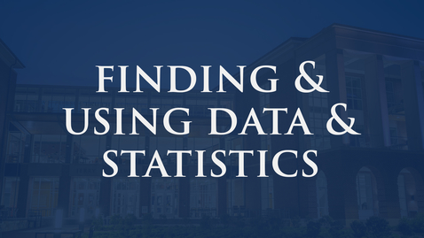 Thumbnail for Finding and Using Data Statistics