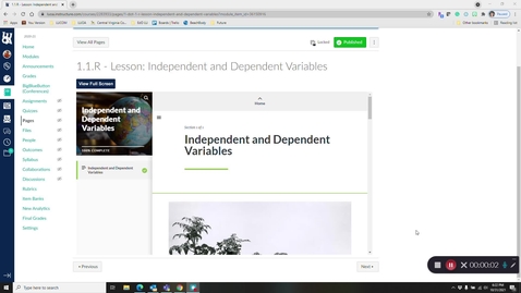 Thumbnail for entry Physical Science 1.1R Lesson: Independent and Dependent Variables