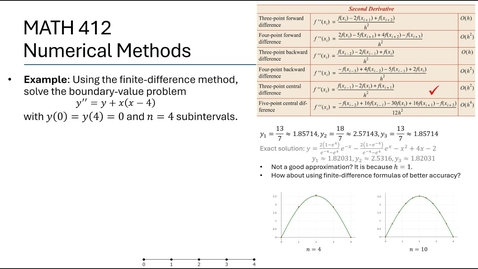 Thumbnail for Finite Difference Methods for ODE Boundary Value Problems