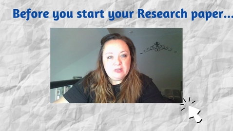 Thumbnail for Before you start your Research paper...