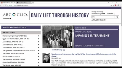 Daily Life Through History Database Liberty University