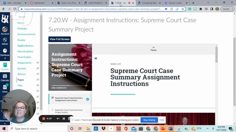 Thumbnail for entry 7.20 W  Assignment Instructions Supreme Court Case Summary Project