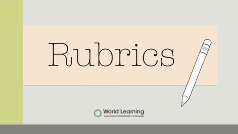 Thumbnail for Rubrics for Assessment