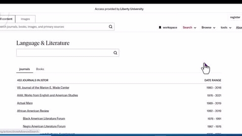 Thumbnail for Language &amp; Literature on JSTOR