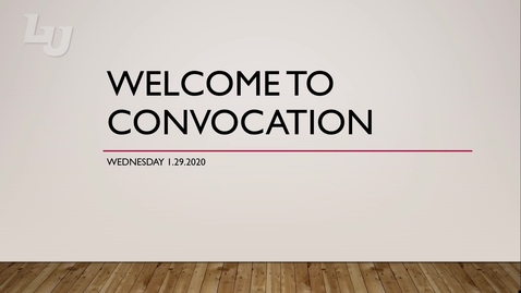Thumbnail for Convocation - January 29, 2020