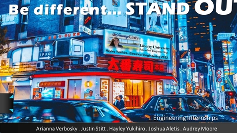 Thumbnail for entry Engineering Internships- What differentiates YOU? 