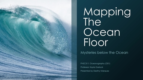 Thumbnail for Mapping The Ocean Floor