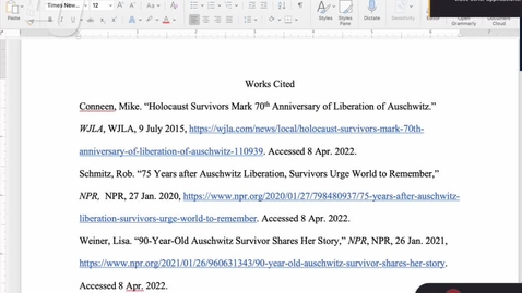 Thumbnail for Hanging Indent in MLA Citations - Works Cited &amp; Annotated Bibliography