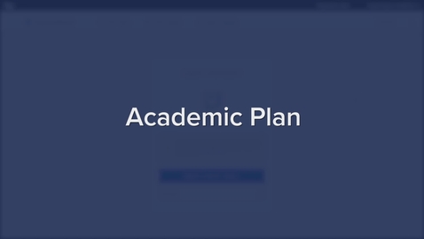 Thumbnail for Course Registration -- Academic Plan