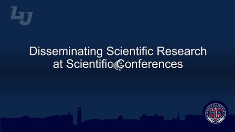 Thumbnail for Disseminating Scientific Research at Conferences