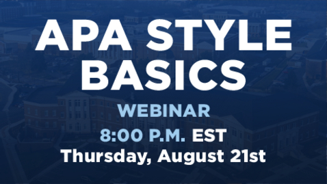 Thumbnail for APA Style Basics: 7th Edition
