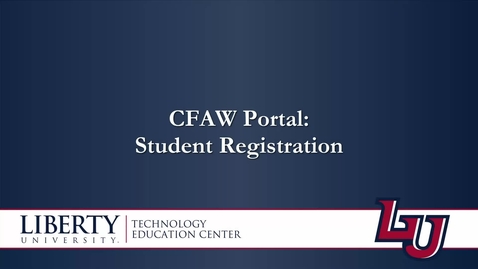 Thumbnail for CFAW Portal: Student Registration