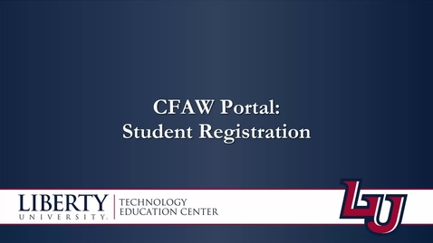 Thumbnail for entry CFAW Portal: Student Registration