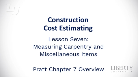 Thumbnail for BUSI403_Lesson 7 - Measuring Carpentry and Miscellaneous Items (1)