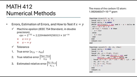 Thumbnail for Errors, Estimation of Errors, and How to Test if x Equals to y