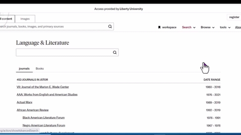 Thumbnail for Language and Literature (JSTOR): Introduction